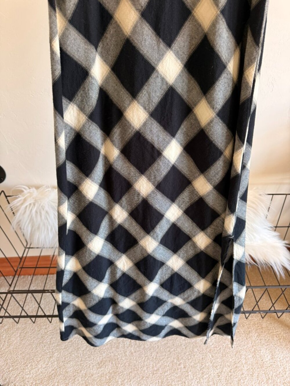 NWT Pistola Mari Black & White Multi Plaid Midi Slip Dress S - Picture 13 of 13